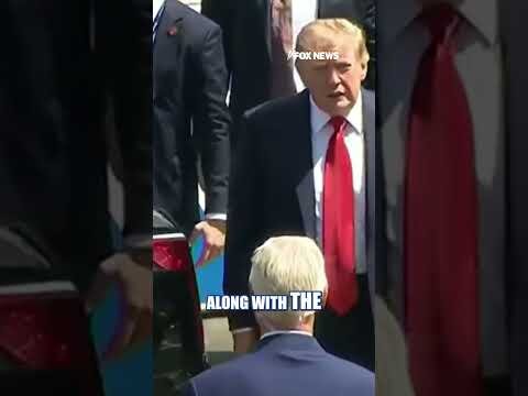 Trump arrives at Freedom 250 Grand Prix #shorts #foxnews #trump