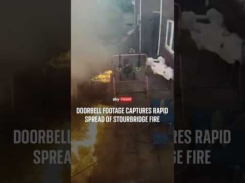 Doorbell footage captures rapid spread of Stourbridge fire