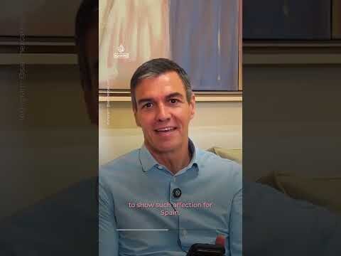 Spanish PM Pedro Sanchez thanks young Gaza artist for painting him