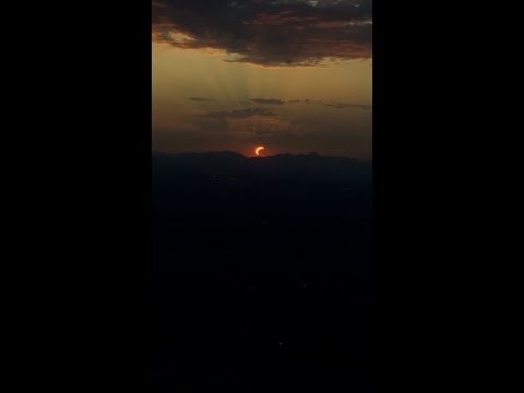 Skydiver captures the solar eclipse from the sky