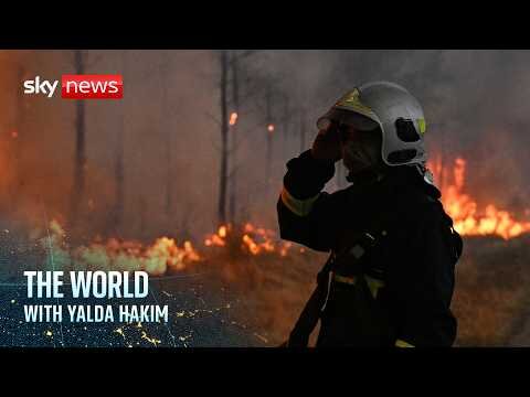 Wildfires spread across Europe