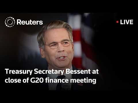 US Treasury Secretary Bessent speaks as G20 finance meeting ends