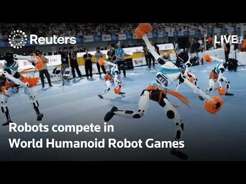 Robots compete in World Humanoid Robot Games in Beijing
