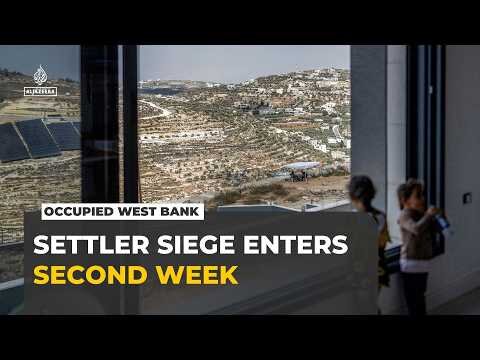 Israeli settlers besiege Palestinian homes near Qusra and Burin