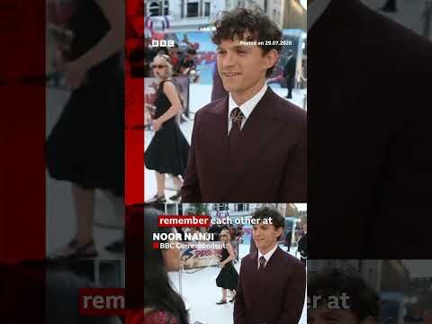 Tom Holland on acting like strangers with Zendaya. #SpiderMan #BBCNews