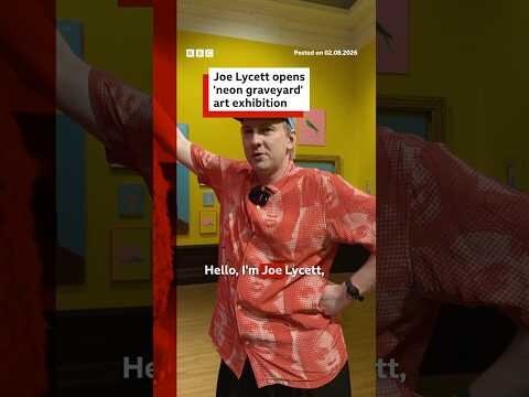 Comedian Joe Lycett opens art exhibition of things no longer with us. #Art #BBCNews