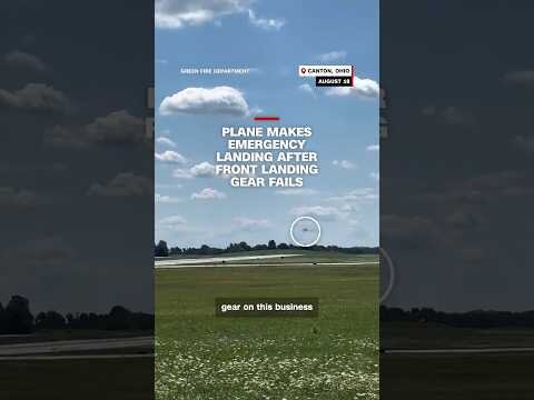 Plane makes emergency landing after front landing gear fails