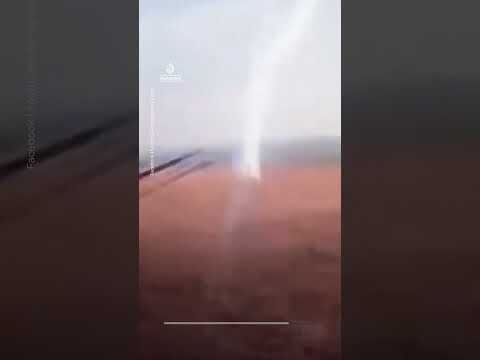 Bodycam captures lightning striking metres from US police officers