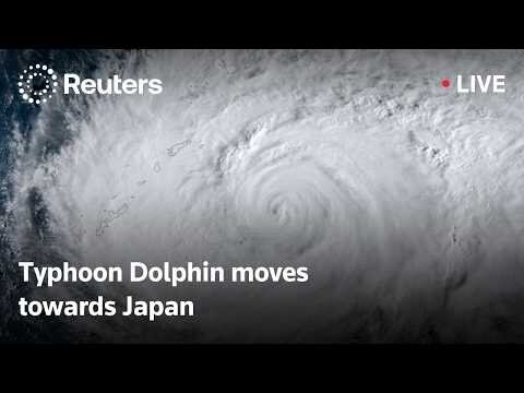 Typhoon Dolphin moves towards Japan