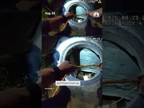 Police use cheese and bucket to rescue pup from drain