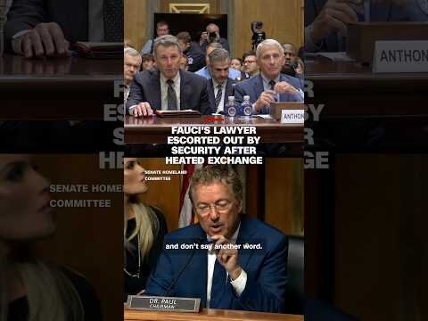 Fauci's lawyer escorted out by security after heated exchange