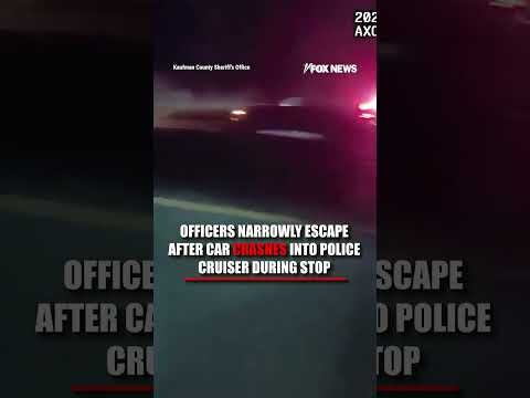 Out-of-control vehicle SLAMS into highway patrol, sheriff's cars #foxnews #news #shorts #police
