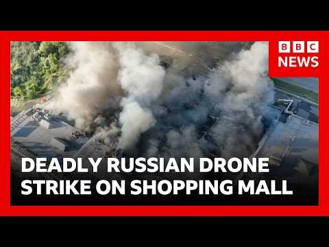 Deadly Russian attack on shopping mall - 15 dead and 130 injured in double drone strike