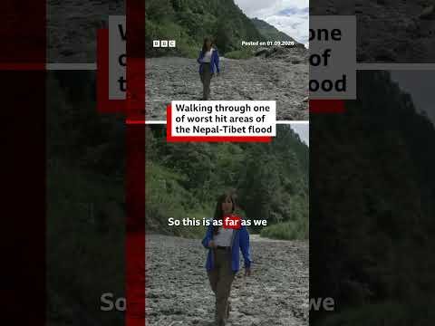 Walking through one of the worst hit areas of the Nepal-Tibet flood. #Nepal #Tibet #BBCNews