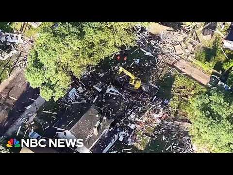 Violent house explosion jolts families awake in Ohio