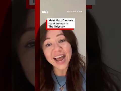 Meet The Odyssey's stunt woman for Matt Damon. #BBCNews