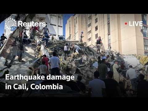 Damage in Cali, Colombia, after earthquake hits