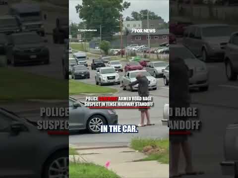 Police CONFRONT armed road rage suspect #shorts #us #news #foxnews