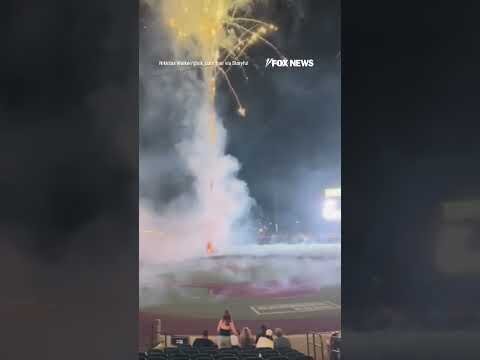 Chaos ERUPTS at ballpark after fireworks EXPLODE INTO STANDS #foxnews #news #us #fox
