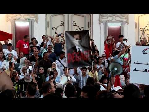 Tunisian protesters call for President Kais Saied to step down