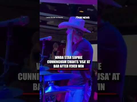 WNBA star Sophie Cunningham chants ‘USA’ at bar after Fever win #shorts #foxnews #news #fox