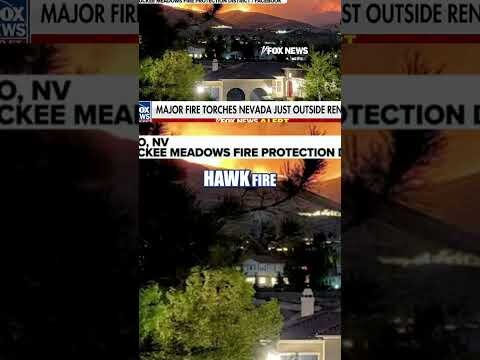 FIRE WATCH: Massive Nevada wildfire burns out of control #fire #shorts #wildfire #nevada