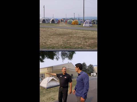 Inside the 1,000-tent base camp housing Spokane firefighters