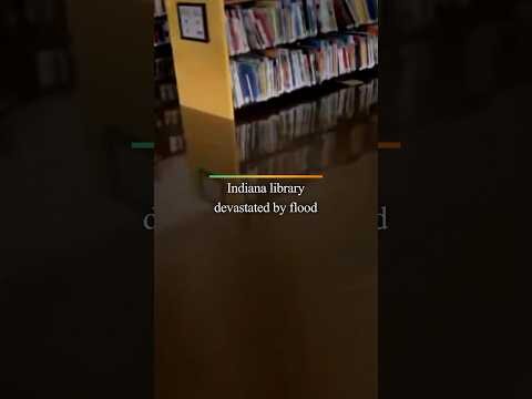Library devastated by flood