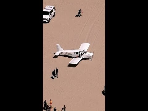 Plane makes emergency landing on California beach