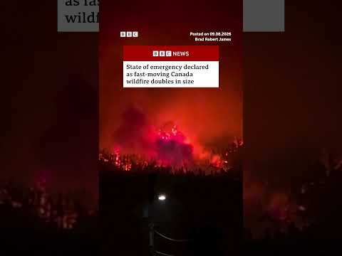 State of emergency declared as Canada wildfire doubles in size. #BritishColumbia #Wildfire #BBCNews