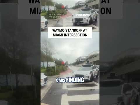 WAYMO STANDOFF at Miami intersection #foxnews #news #us #fox