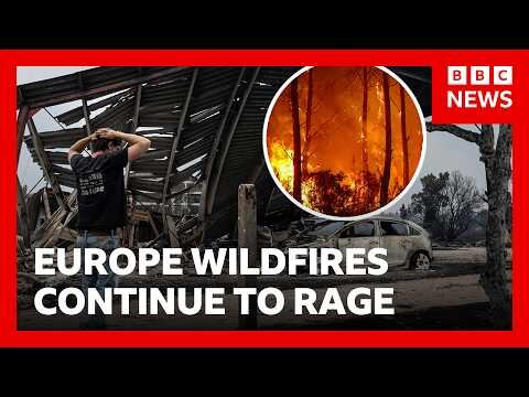 Wildfires continue to rage in France and Spain with crisis meetings to take place