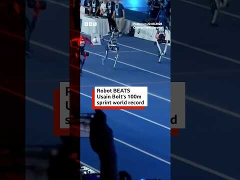 Robot beats Usain Bolt's 100m sprint world record at World Humanoid Games. #Robot #BBCNews
