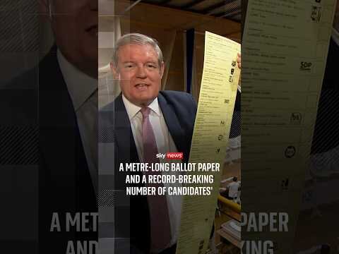 A metre-long ballot paper and a record-breaking number of candidates