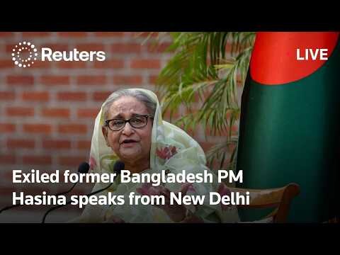 Exiled former Bangladesh PM Hasina gives virtual address