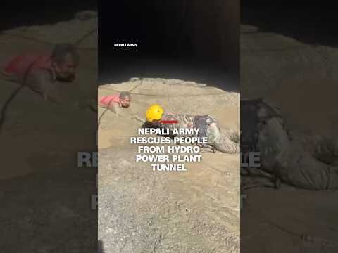 Nepali army rescues people from hydro power plant tunnel
