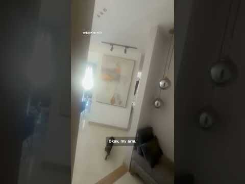 Family runs for cover during Colombia earthquake