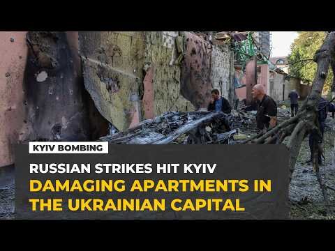 Russian strikes hit Kyiv, damaging apartment building in Ukraine's capital