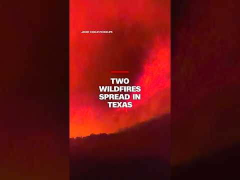 Two wildfires spread in Texas