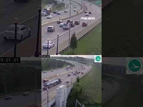 Driver causes SHOCKING accident after stopping in the middle of interstate