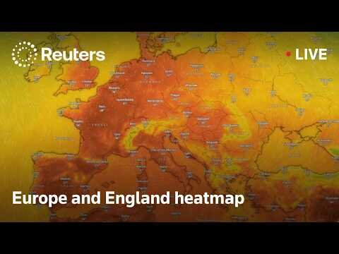 Heatmap shows England and Europe as wildfires in Britain hit record levels