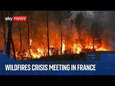 French ministers attend wildfires crisis meeting