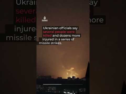 Video shows Russian missile strike on Ukrainian capital
