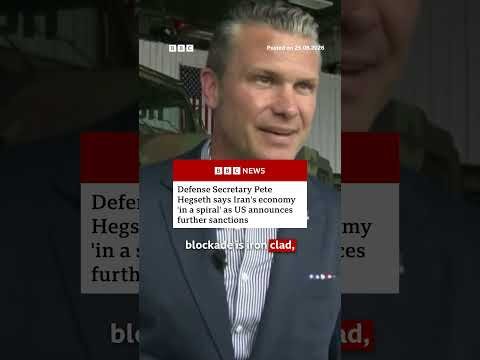 Pete Hegseth says Iran's economy 'in a spiral' as US announces further sanctions. #BBCNews