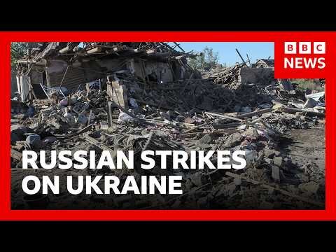 Three children among eight dead in Russian strikes on Ukraine, officials say