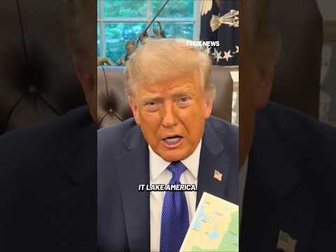Trump DOUBLES DOWN on 'Lake America' name change #foxnews #shorts #trump