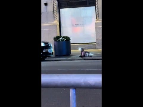 Three people emerge from manhole near Penn Station