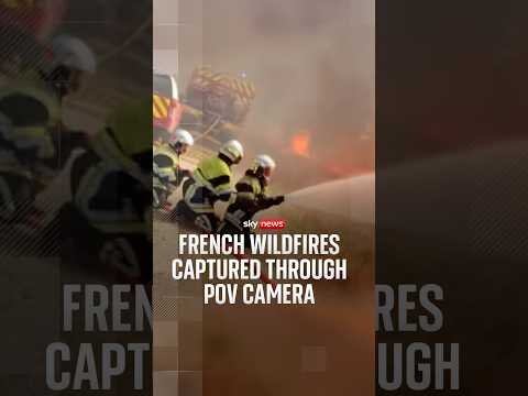 Severity of French wildfires captured through POV camera
