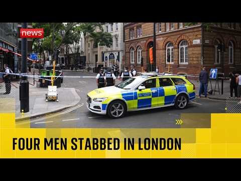 Woman arrested after four men stabbed in London's Covent Garden