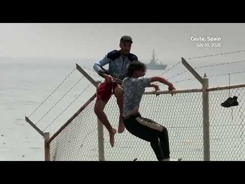 Ceuta border overwhelmed as migrants swim from Morocco